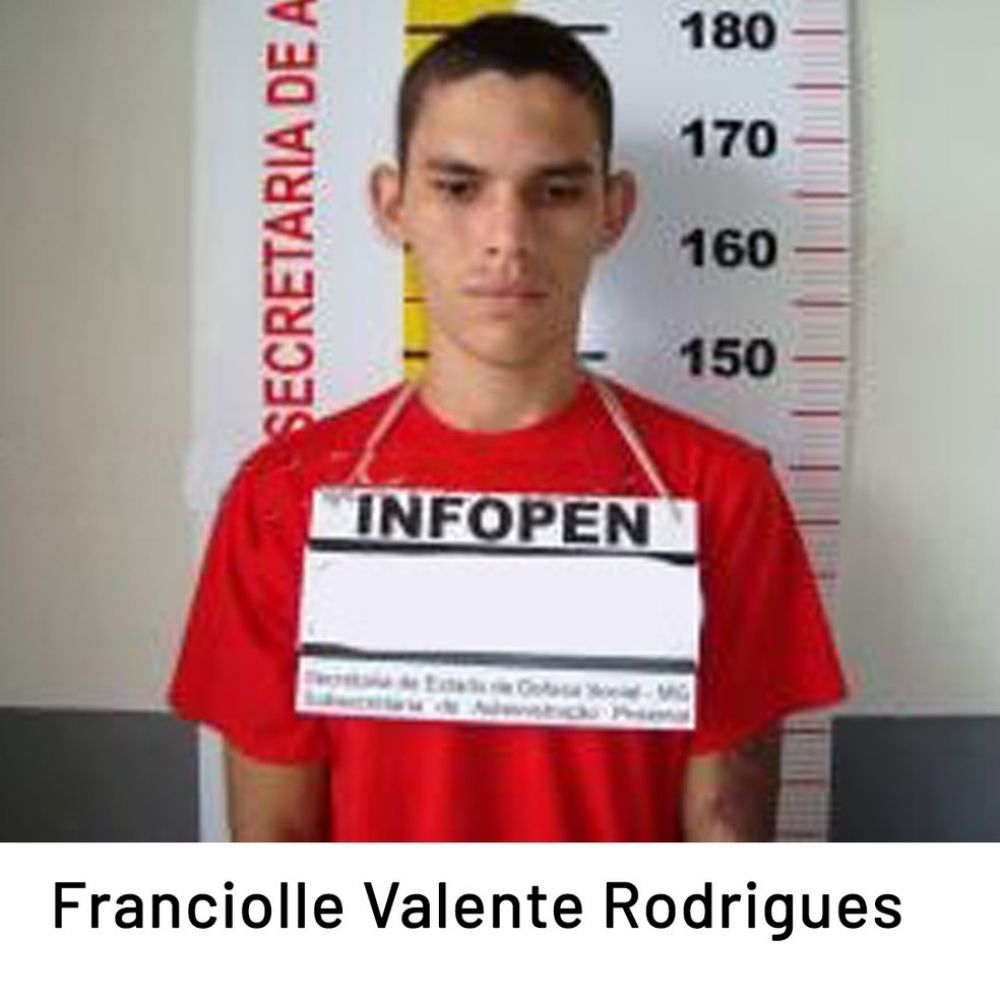 Franciolle Valente Rodrigues, de 32 anos, um dos fugitivos da penitenci&aacute;ria de Ponte Nova &mdash; Foto: Divulga&ccedil;&atilde;o/ Sejusp