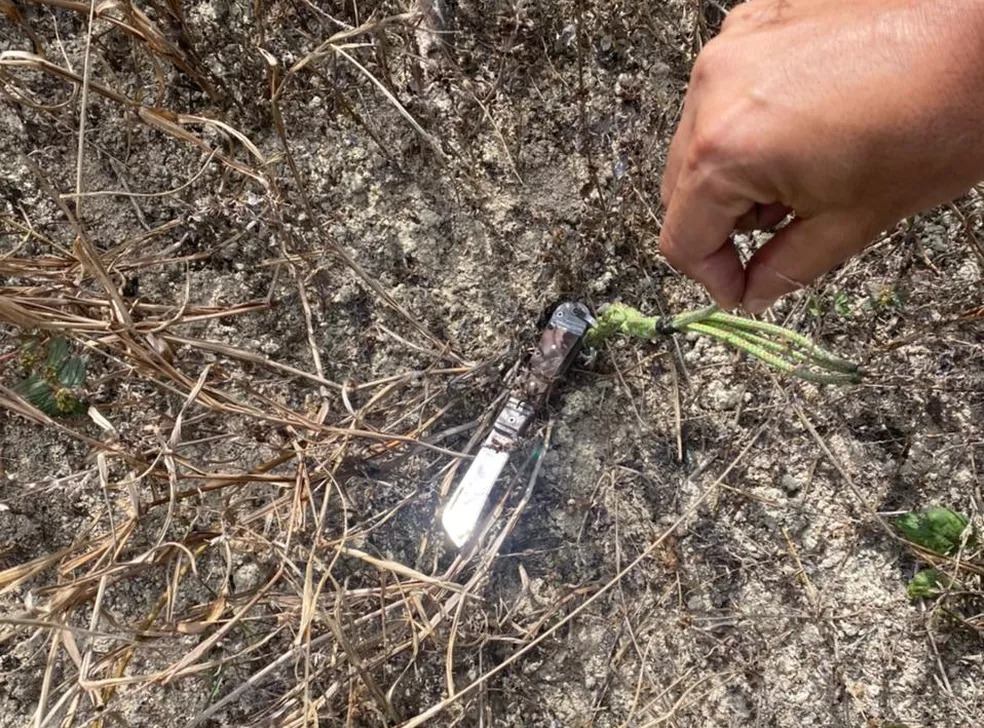 Canivete usado para cometer o crime — Foto: Foto: Policia Militar/Divulgação