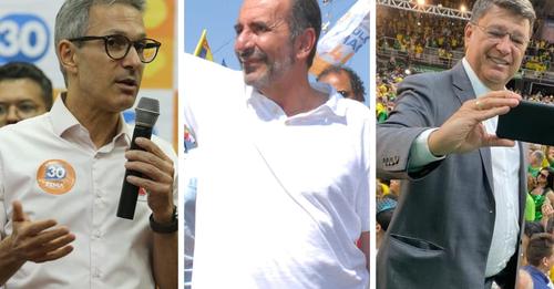 Zema tem 53% das intenções de voto e lidera com 28 pontos de frente de Kalil