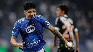 Machado comemora após abrir o placar para o Cruzeiro, no Mineirão