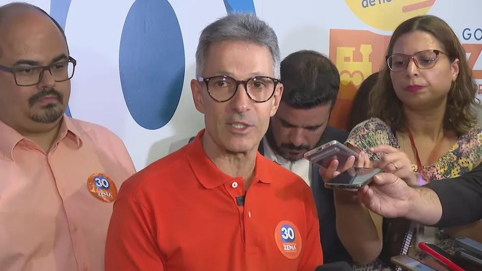 Romeu Zema em entrevista coletiva após vitória nas eleições deste domingo (2)