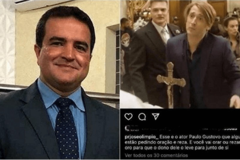 Pastor disse em post “orar pela morte de Paulo Gustavo” – Foto: Reprodução