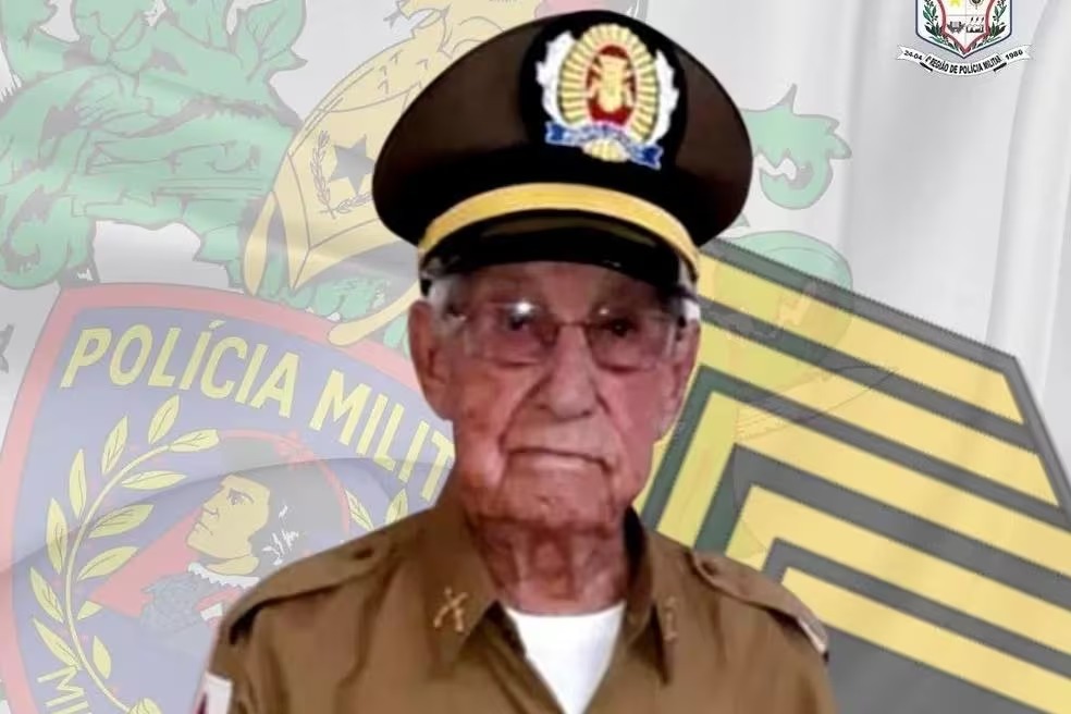 Morre veterano mais antigo da Polícia Militar de Minas Gerais, aos 103 anos — Foto: PMMG/Divulgação