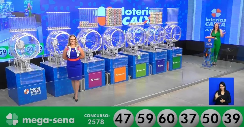 Mega-Sena, concurso 2.578. — Foto: Reprodução/Caixa