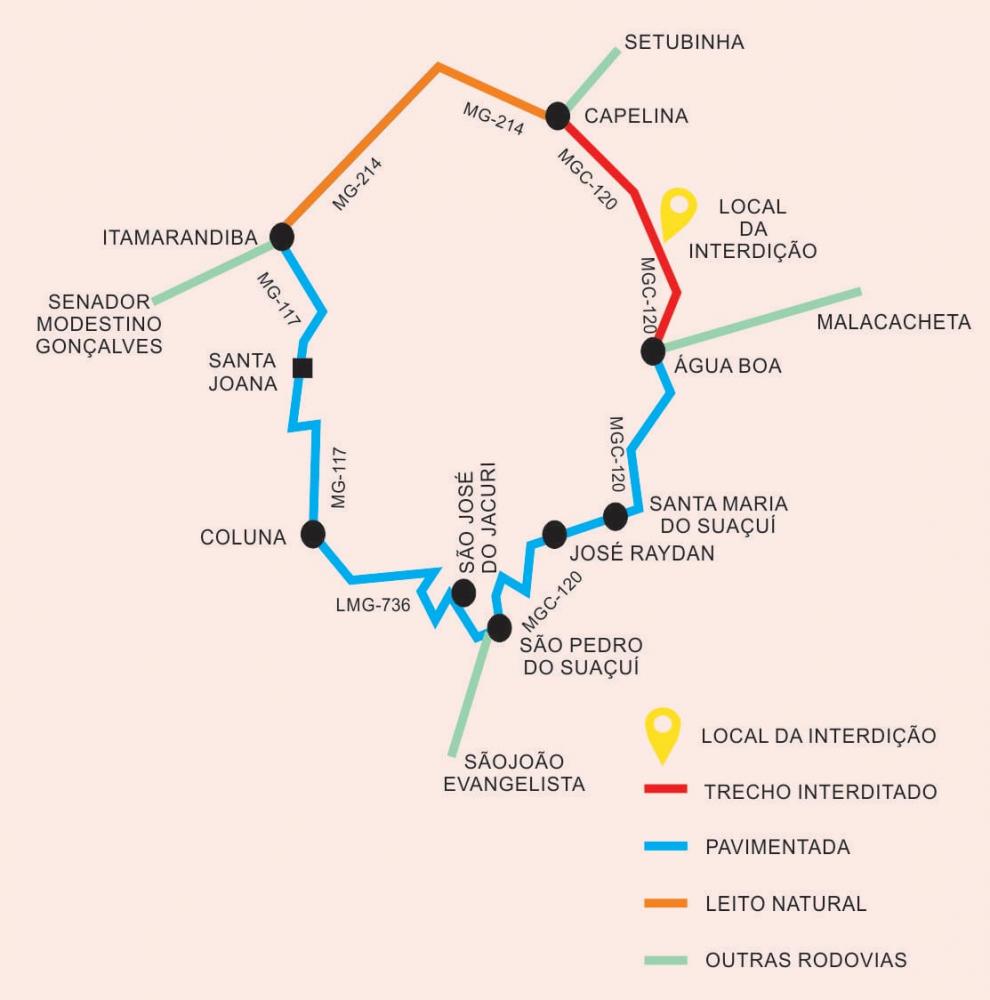 DER-MG vai interditar a MGC-120 por cerca de seis horas na próxima segunda-feira (8/5)