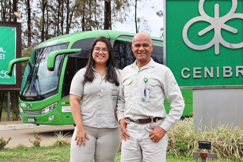 Além da preservação ambiental, ônibus elétrico traz mais conforto para os colaboradores da CENIBRA