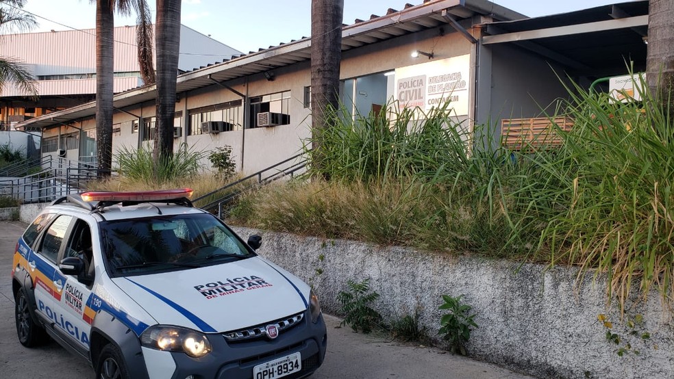 Fachada da Delegacia de Polícia Civil de Contagem, na Grande BH