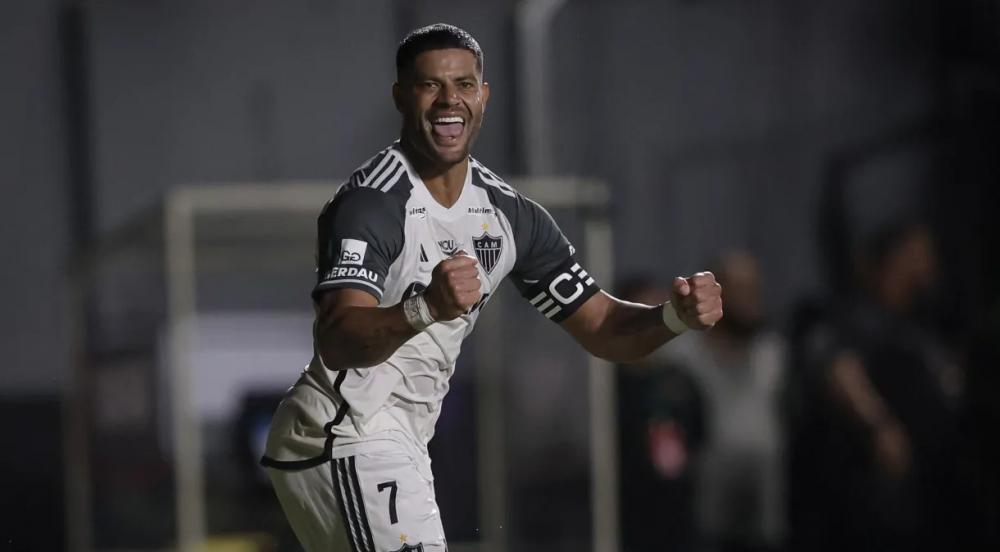 Hulk comemorando gol na vitória do Atlético-MG sobre o Athletic pelo Mineiro Pedro Souza / Atlético