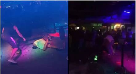 Confusão aconteceu em bar de Itabira (MG) REPRODUÇÃO / REDES SOCIAIS