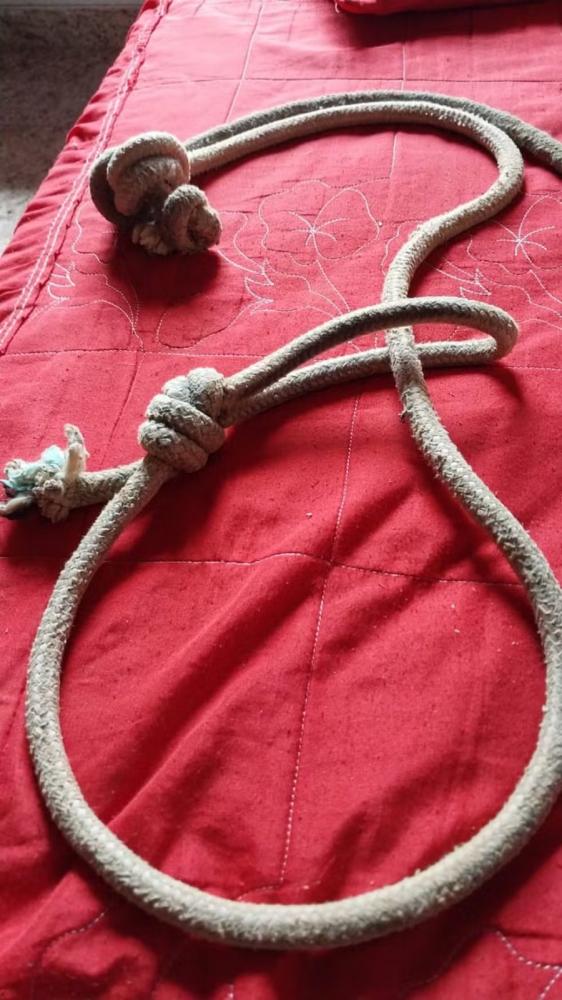 Ex-marido usou corda para tentar matar ex-mulher — Foto: Polícia Militar/Divulgação