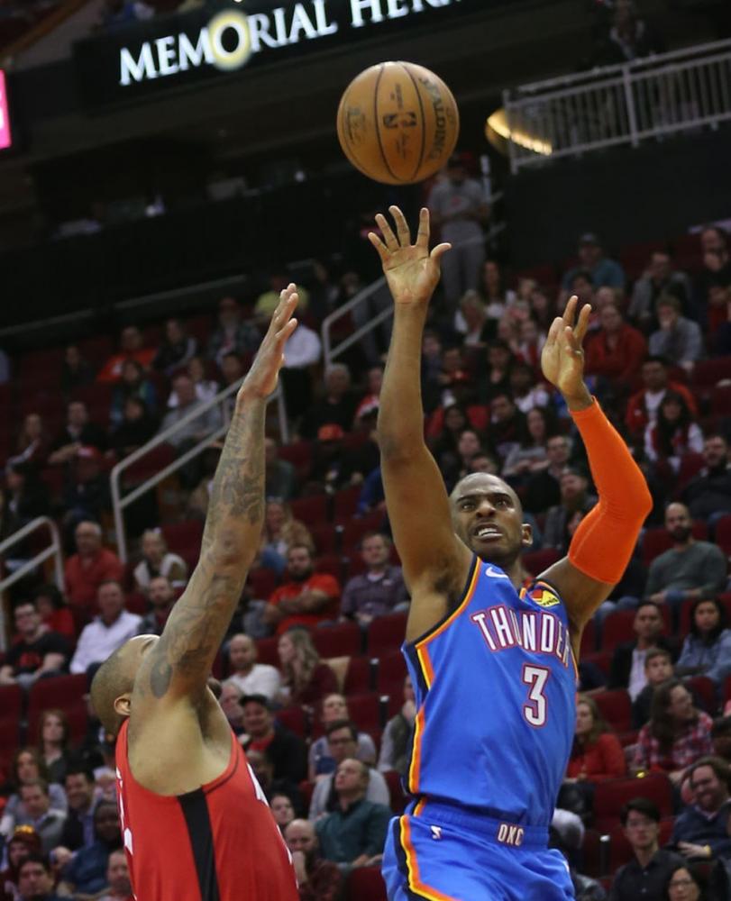 Chris Paul é destaque em vitória do Thunder. Foto: Bob Levey/Getty Images