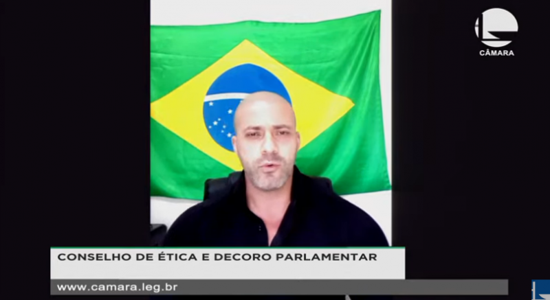 O deputado Daniel Silveira admitiu ao Conselho de Ética que exagerou nas palavras: 'Falei o que meu coração sentia' - (Foto: Reprodução)