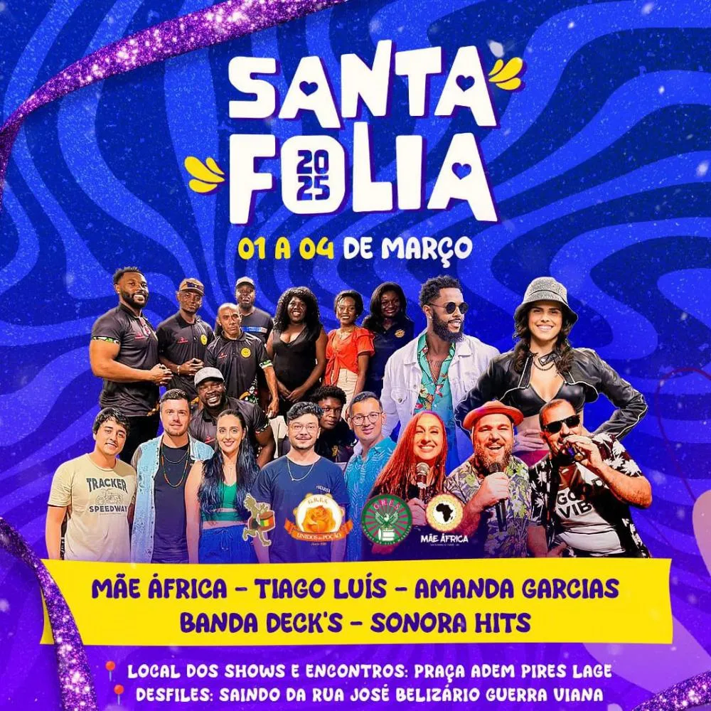 Santa Folia 2025 Agita Santa Maria de Itabira com Programação Diversificada