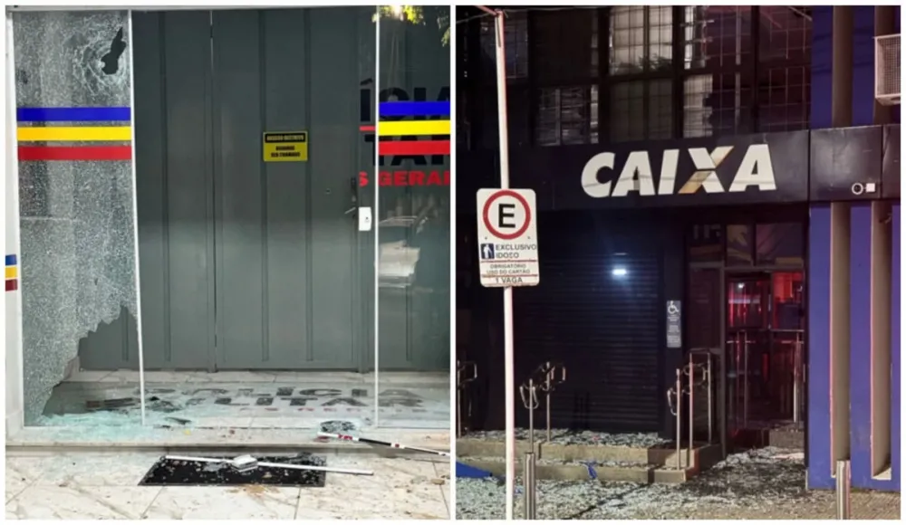 Sede da PM e agência da Caixa foram alvos de bandidos do Novo Cangaço