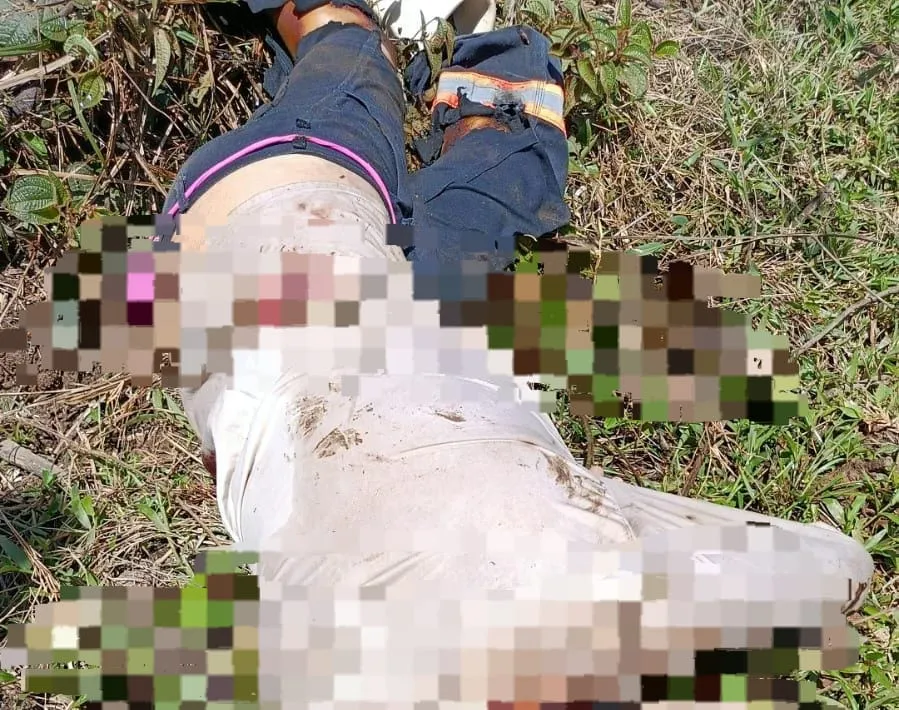 Imagem rasurada enviada por populares.