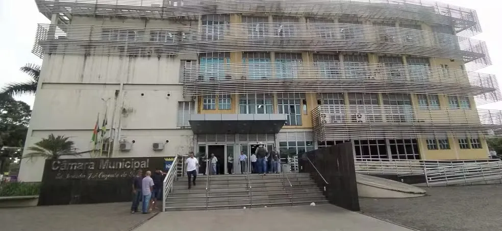 Câmara Municipal de Ipatinga onde o julgamento é realizado — Foto: Samuel Carlos/Inter TV dos Vales