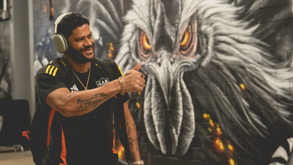 Hulk, atacante do Atlético, antes de jogo contra o Vasco pelo Brasileirão 2025