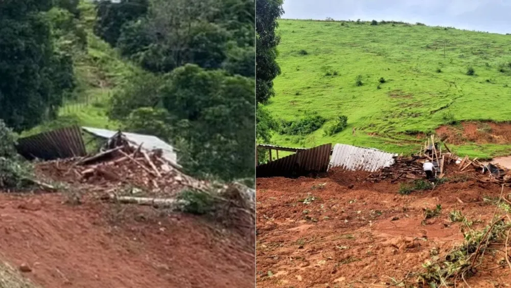 Tragédia ocorreu na Zona da Mata de Minas;Foto divulgação CBMMG