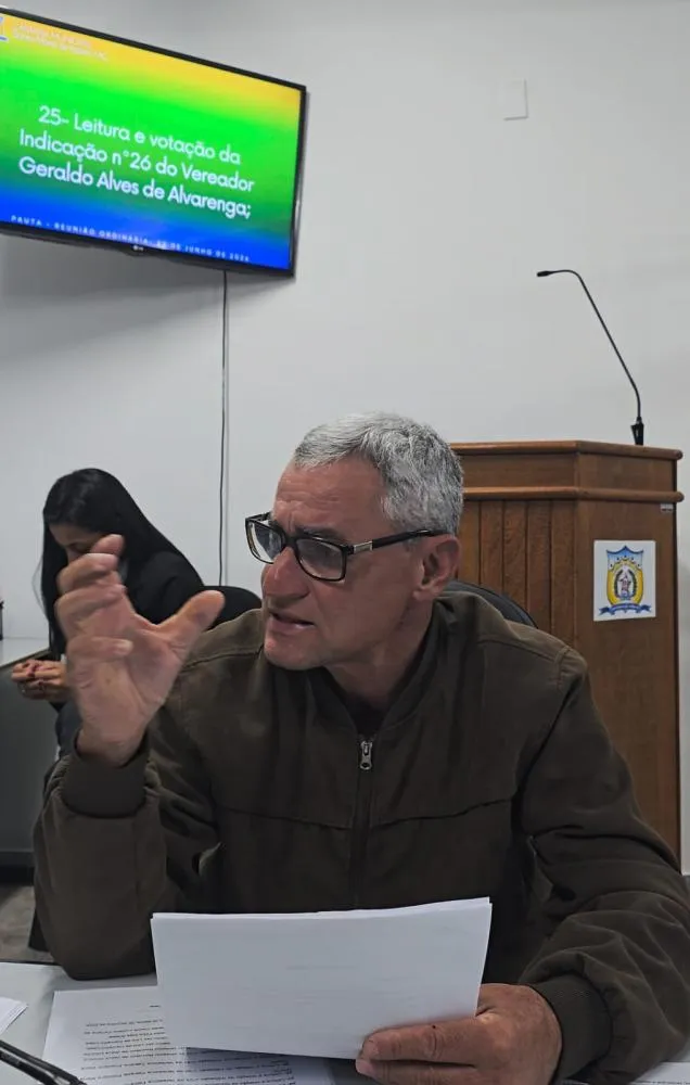 vereador Geraldo Alves de Alvarenga,(Lau da Entrega)