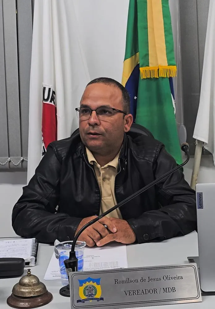 Presidente da Câmara de Santa Maria de Itabira, vereador Romilson de Jesus Oliveira