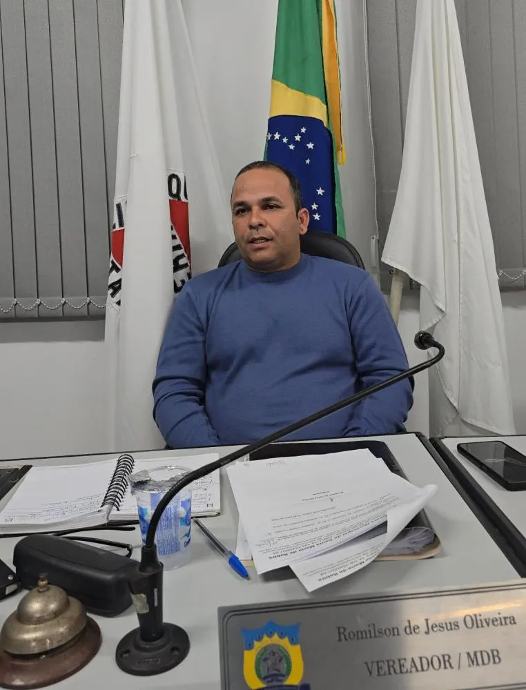 Presidente da Câmara de Santa Maria de Itabira, vereador Romilson de Jesus Oliveira