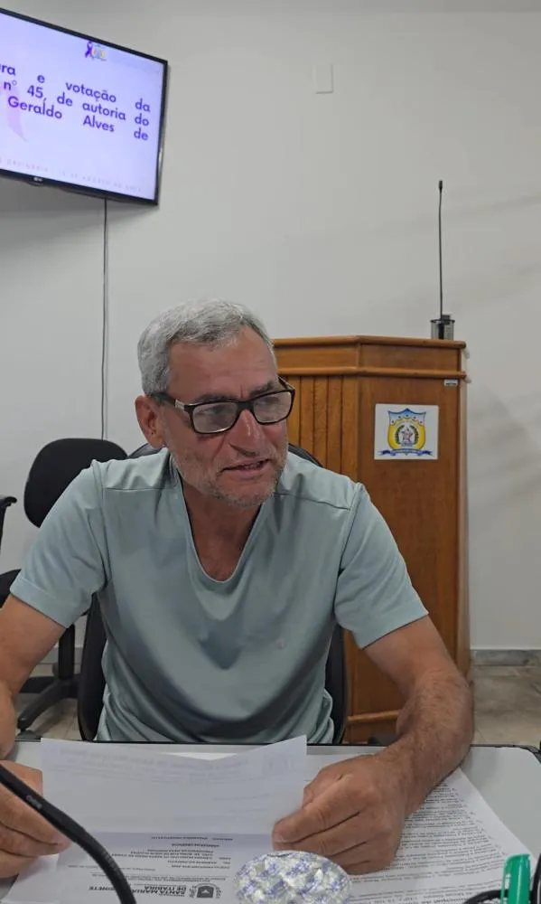 vereador Geraldo Alves de Alvarenga,(Lau da Entrega)
