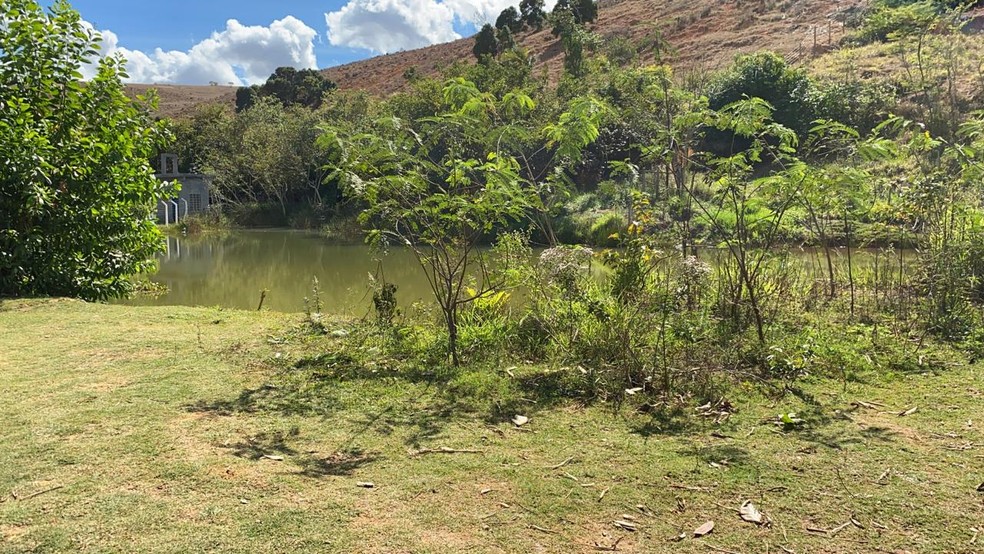 Represa de Periquito onde corpo de mulher foi encontrado — Foto: Polícia Milita