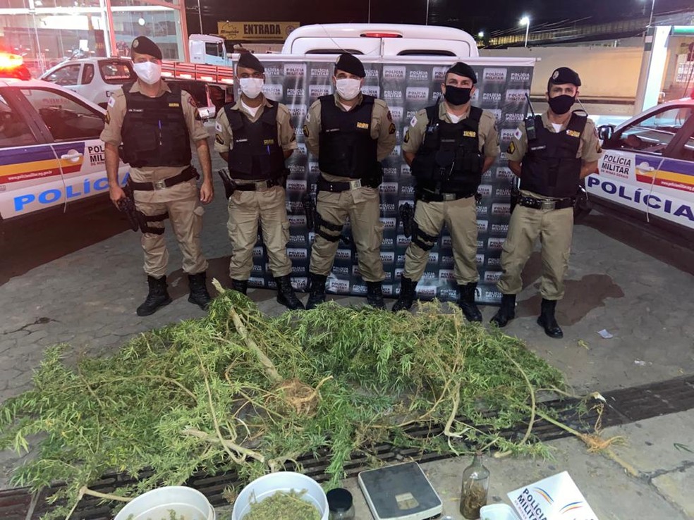 Militares também descobriram material para embalagem e distribuição da droga — Foto: Polícia Militar/Divulgação